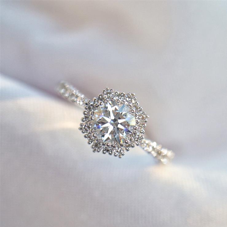 【R-187】925 Sterling Silver Moissanite rings