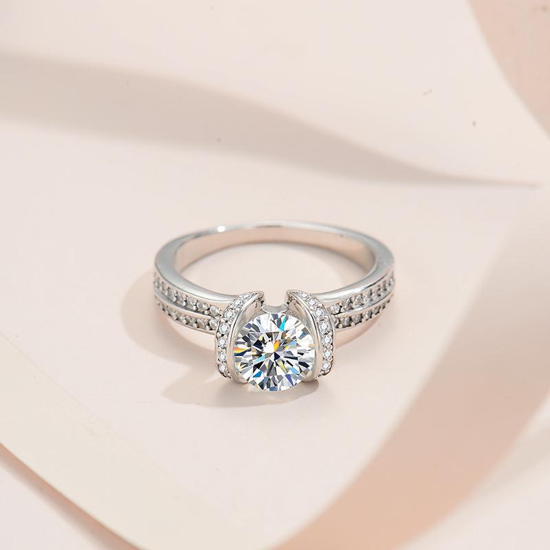 【R-359】925 Sterling Silver Moissanite rings