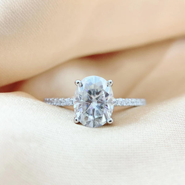 【R-066】925 Sterling Silver Moissanite rings