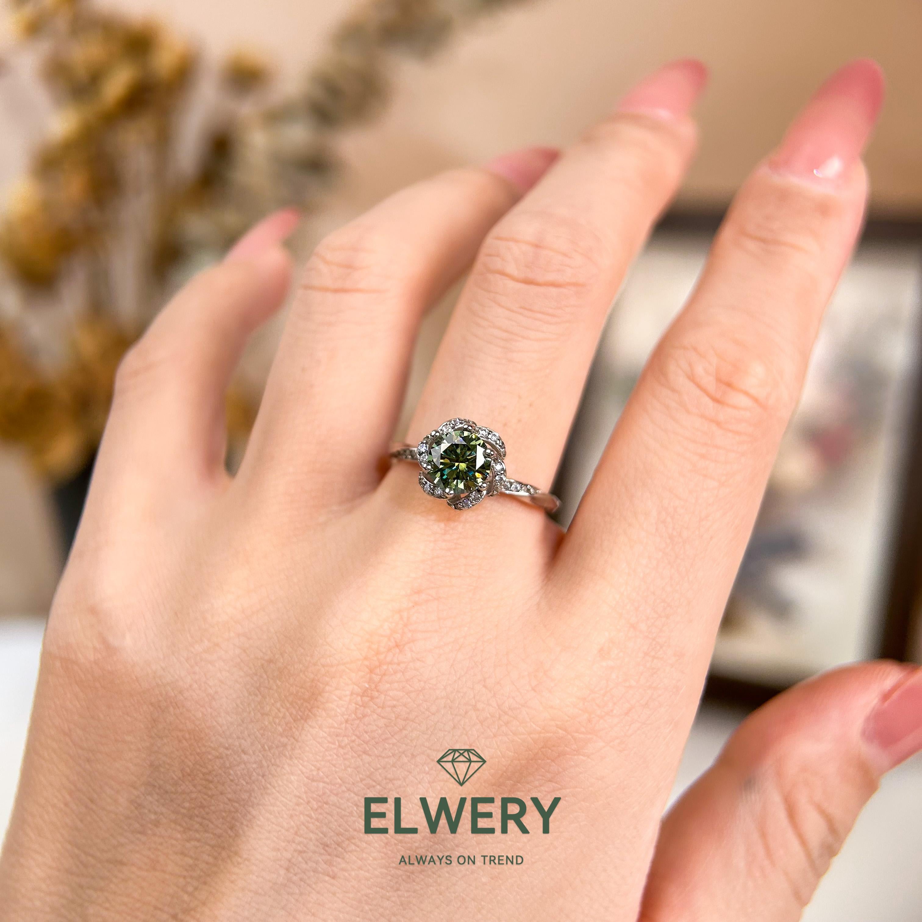 Bouquet】Synthetic Moissanite Rings Jewelry