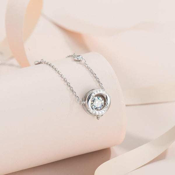 【N-201】925 Sterling Silver Moissanite Necklace