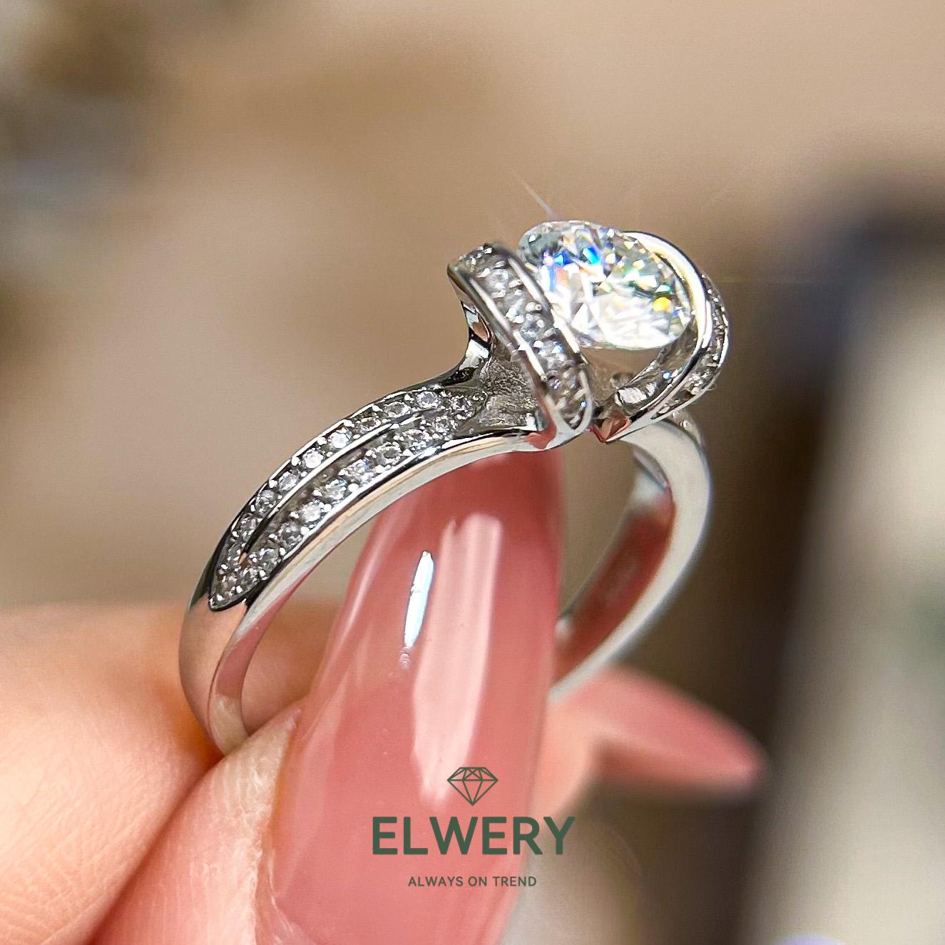 Love Hand】Synthetic Moissanite Rings Jewelry