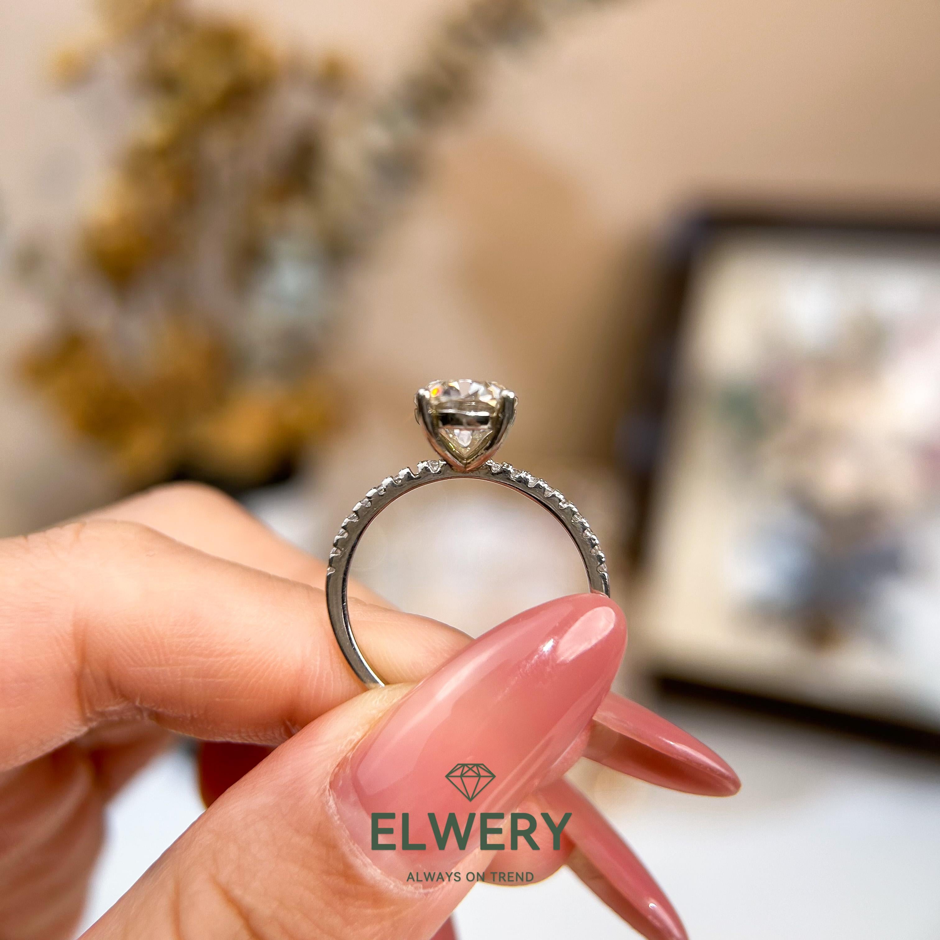 Oval Egg】Synthetic Moissanite Rings Jewelry