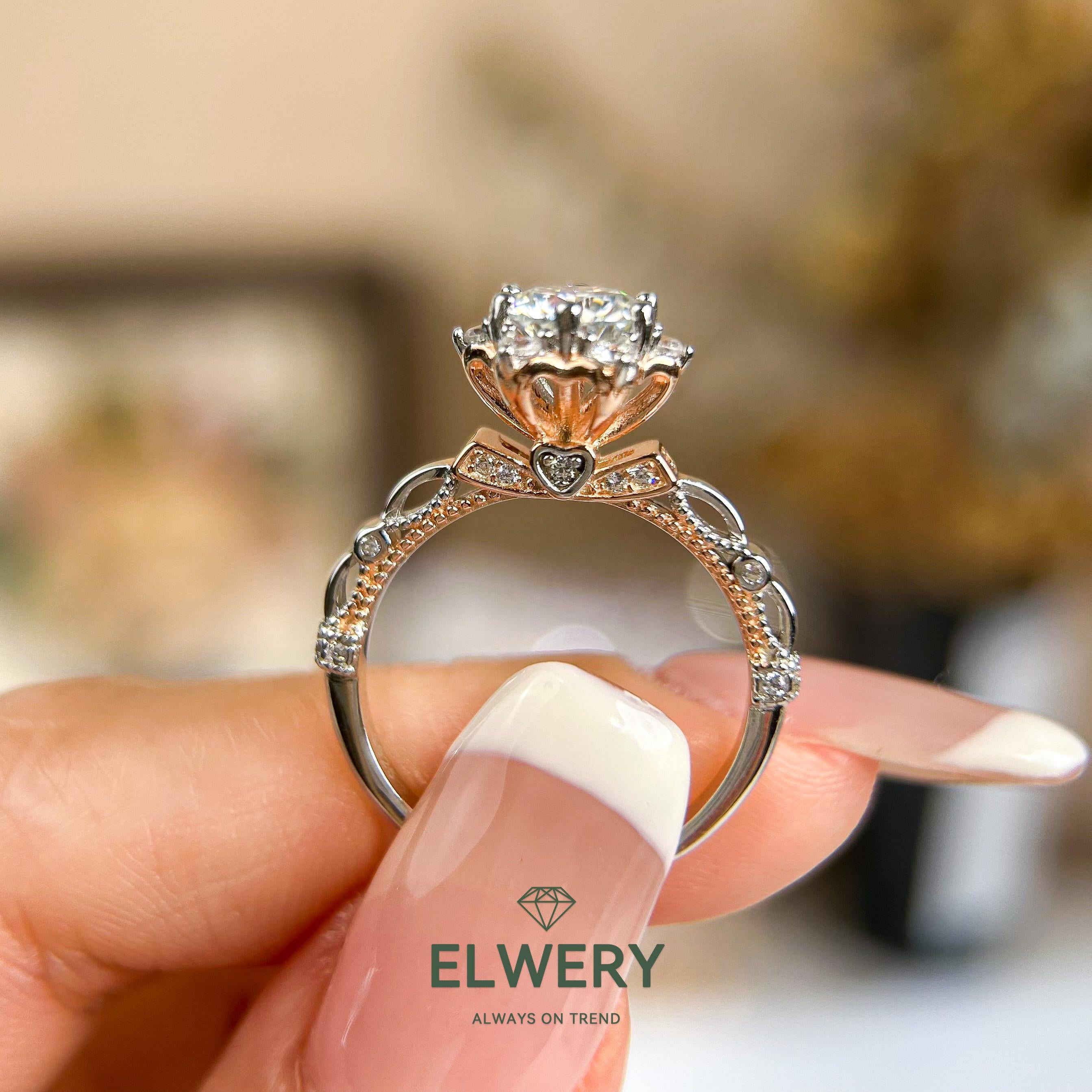 Mood for Love】Synthetic Moissanite Rings Jewelry