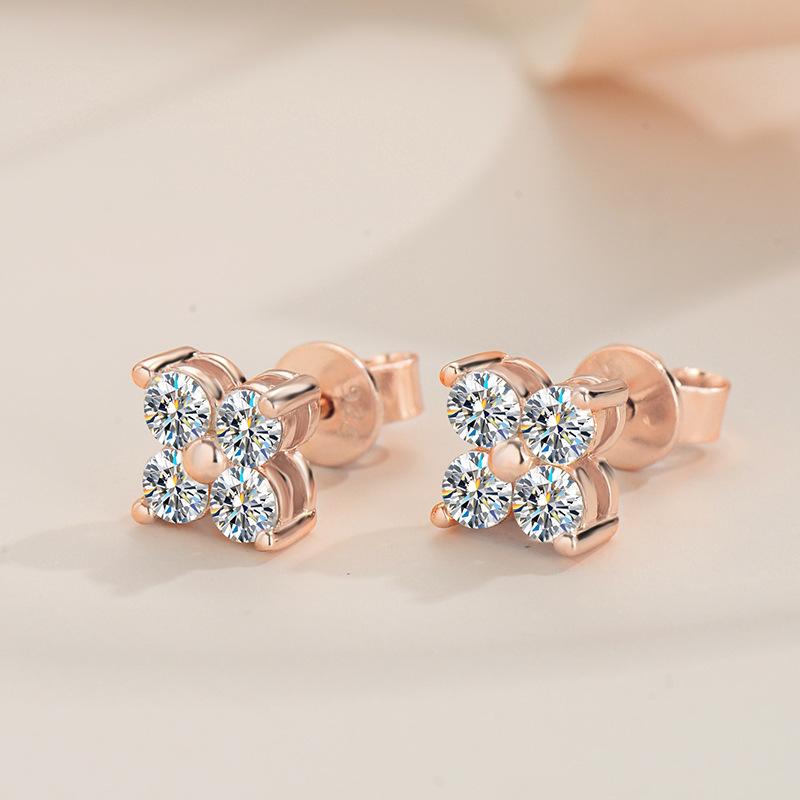 E-201】925 Sterling Silver Moissanite Earrings (NO GRA Certificate For Promotional Models)