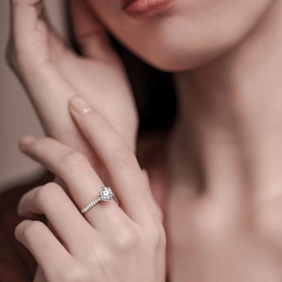 【R-134】925 Sterling Silver Moissanite rings