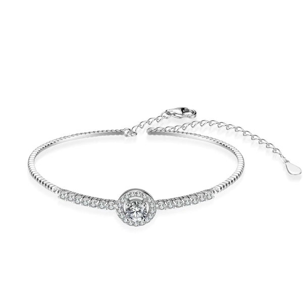 【BM-103】925 Sterling Silver Moissanite Bracelet