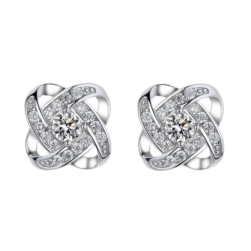 E-104】925 Sterling Silver Moissanite Earrings