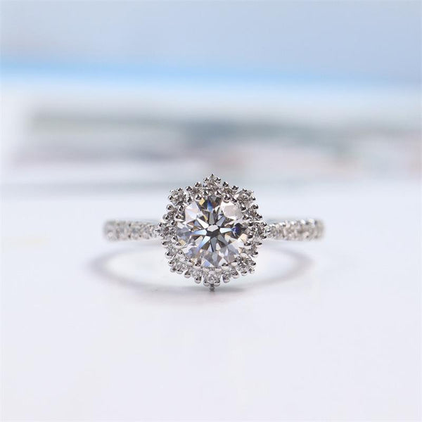 【R-187】925 Sterling Silver Moissanite rings