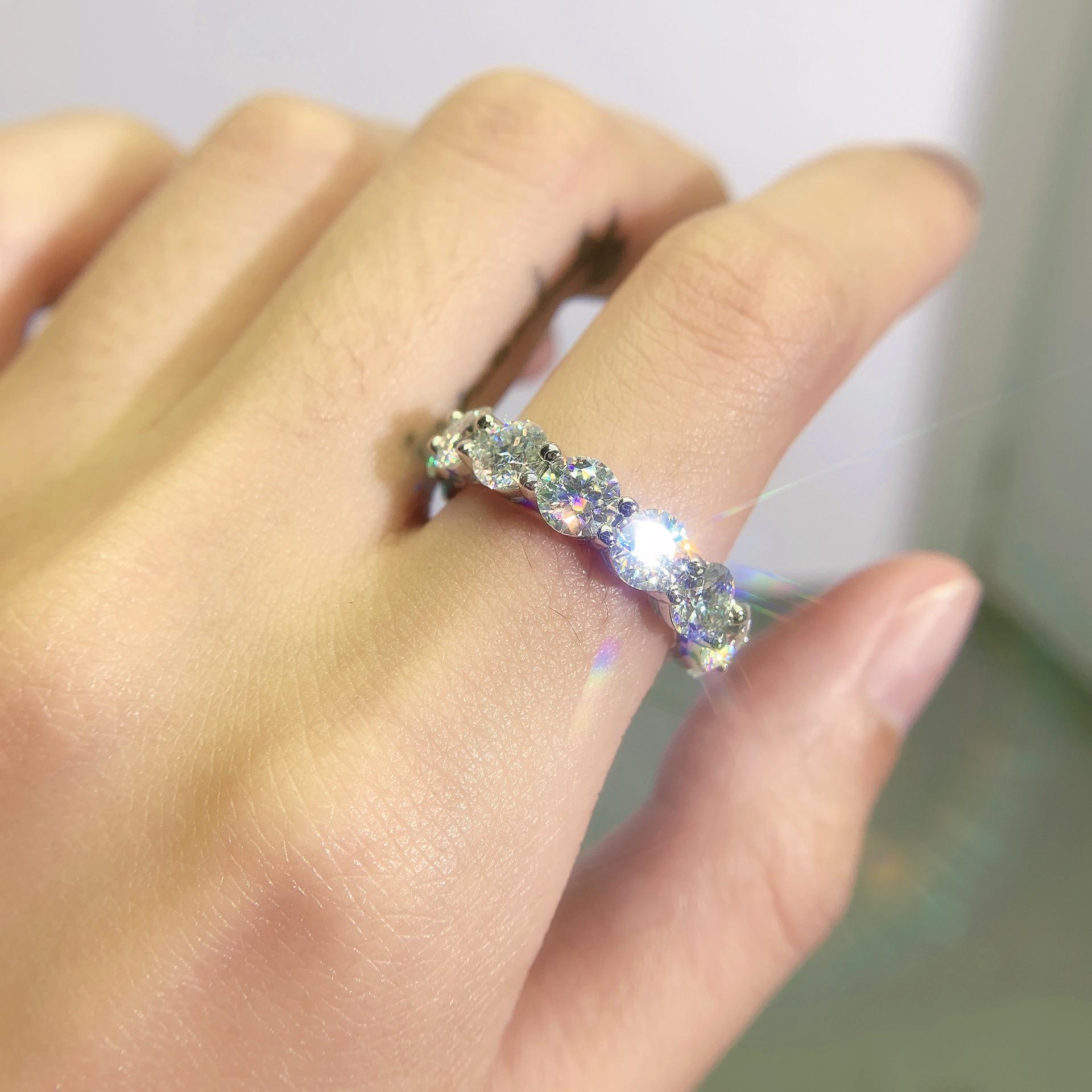 【R-285】925 Sterling Silver Moissanite rings