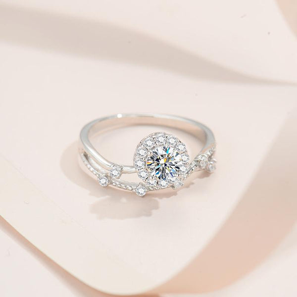 【R-289】925 Sterling Silver Moissanite rings