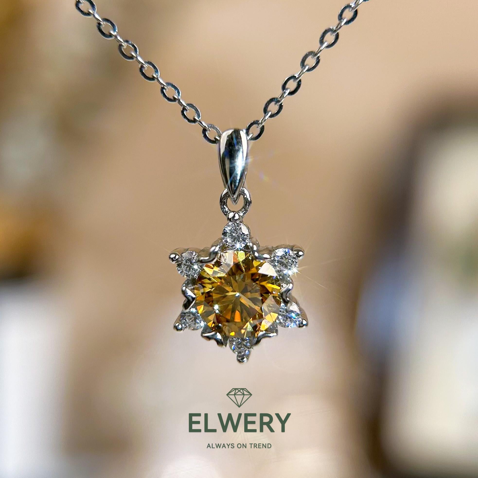 Star】Synthetic Moissanite Necklace Jewelry