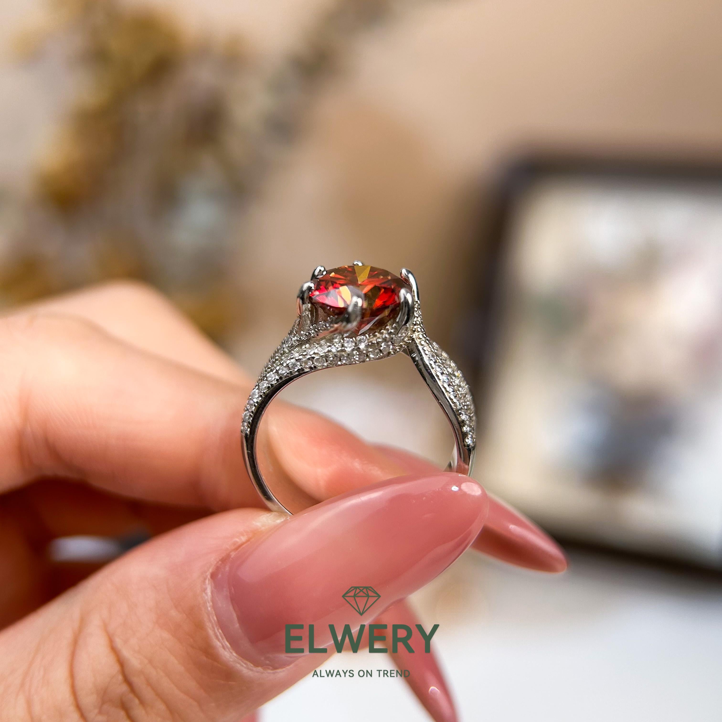 Ribbon】Synthetic Moissanite Rings Jewelry