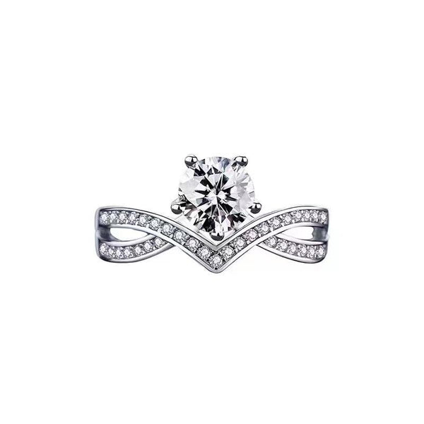 【R-109】925 Sterling Silver Moissanite rings