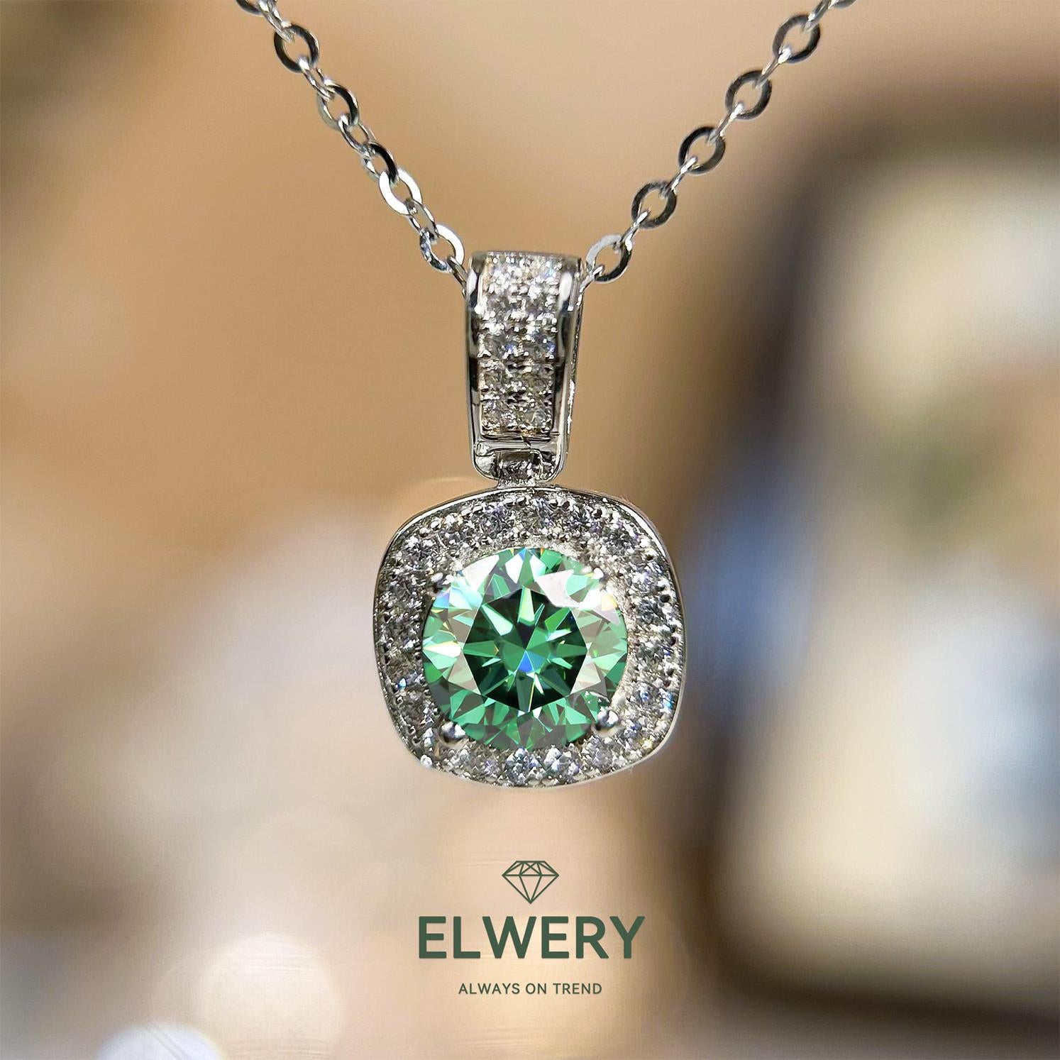 Classic Cushion】Synthetic Moissanite Necklace Jewelry