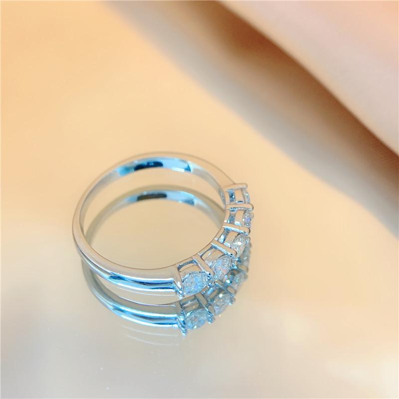 【R-055】925 Sterling Silver Moissanite rings