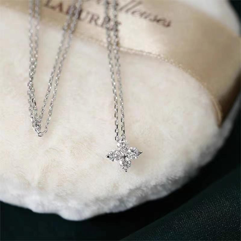 N-203】925 Sterling Silver Moissanite Necklace