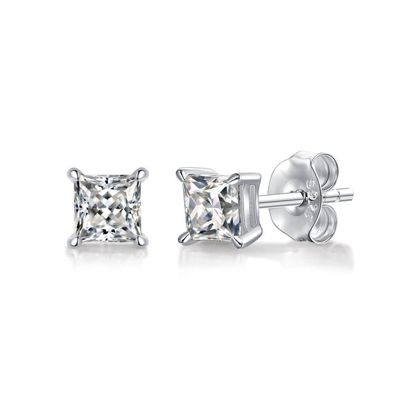 【E-128】925 Sterling Silver Moissanite Earrings