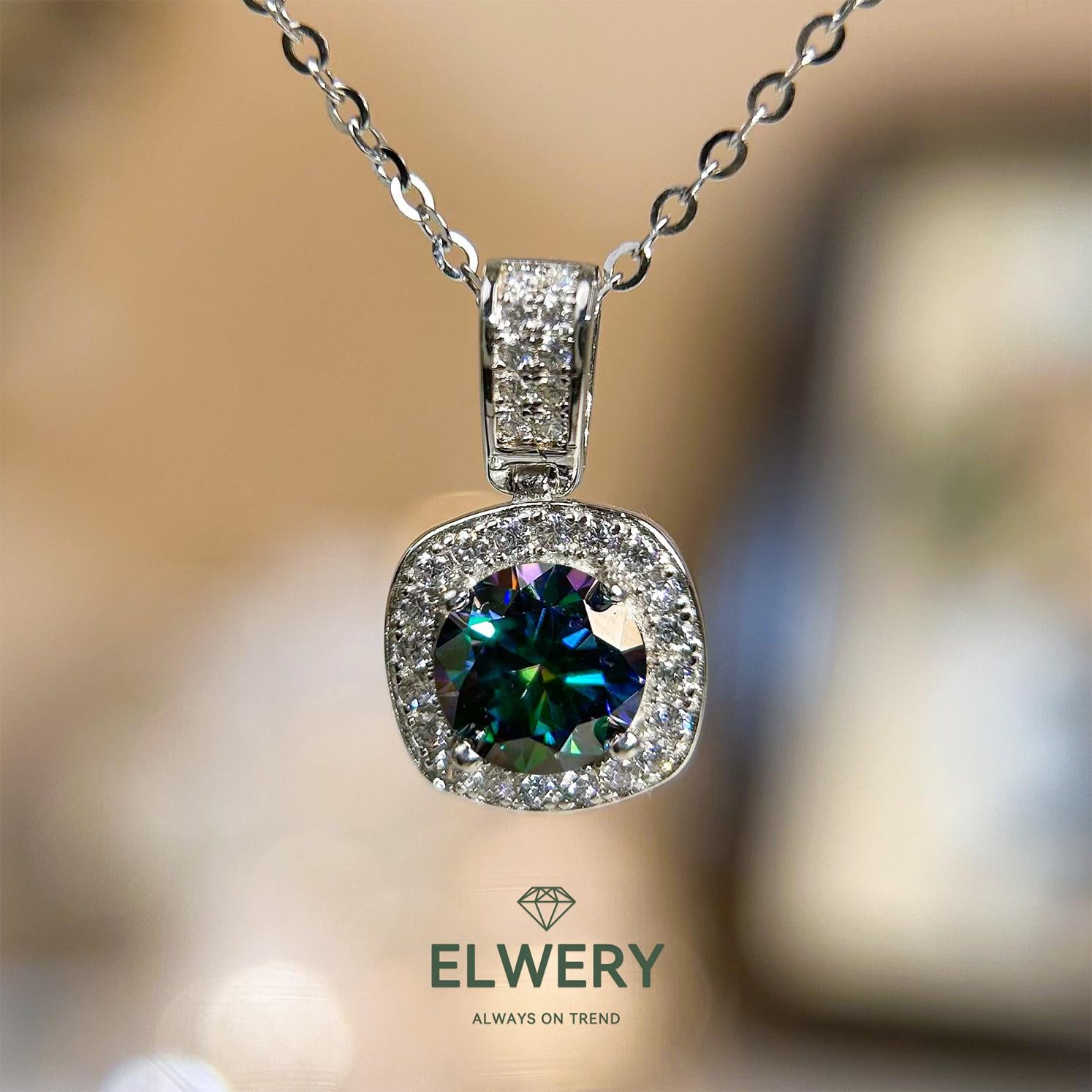 Classic Cushion】Synthetic Moissanite Necklace Jewelry