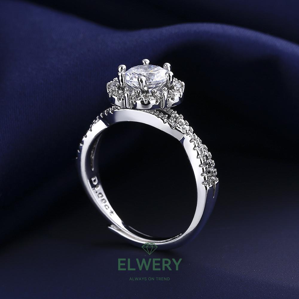 Princess Elsa】Synthetic Moissanite Rings Jewelry Set in 925 Sterling Silver