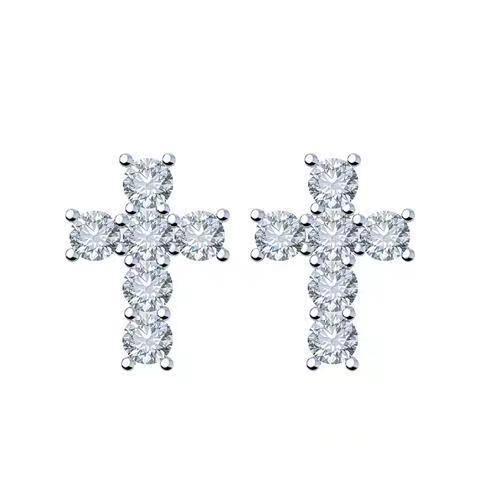 【E-112】925 Sterling Silver Moissanite Earrings