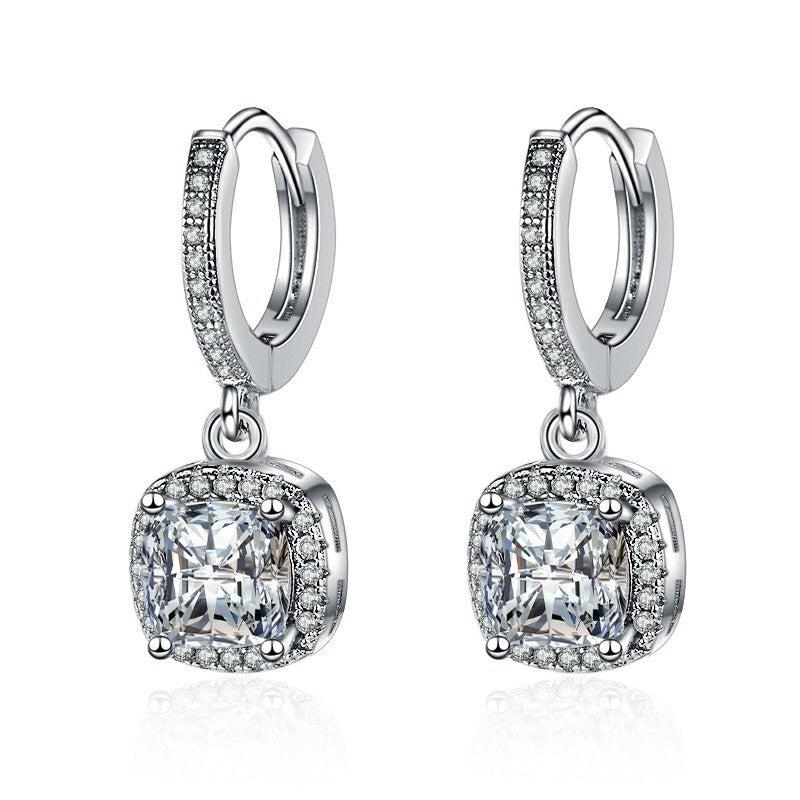 【S-001】925 Sterling Silver Dark Moissanite Classic Jewelry Set (Ring Size Remark)