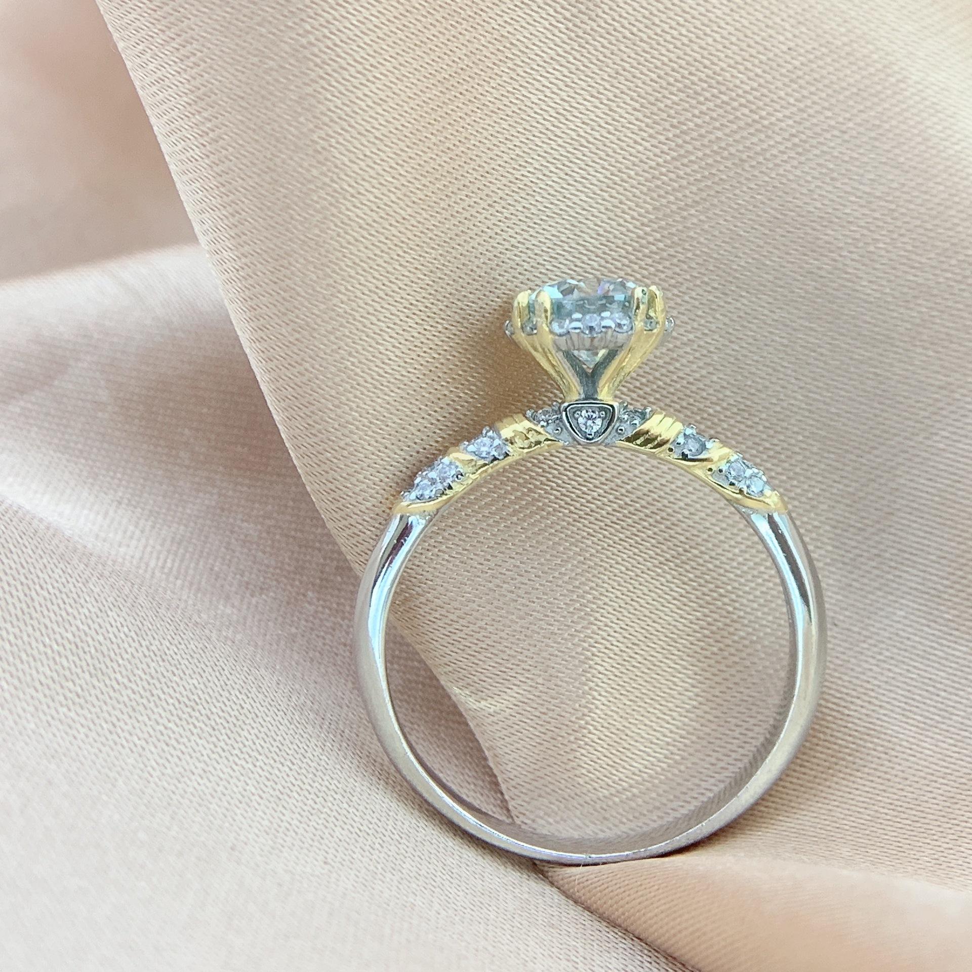 【R-290】925 Sterling Silver Colorful Moissanite rings