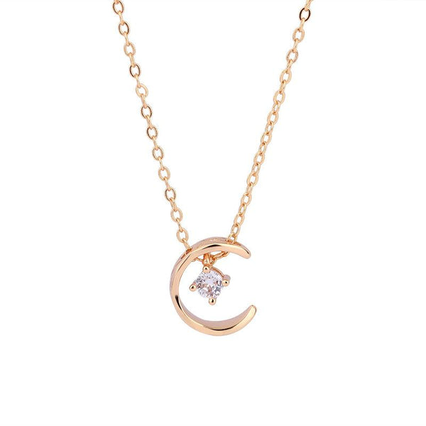 【LIMITED MOISSANITE | N-197】Golden plated Moissanite Necklace