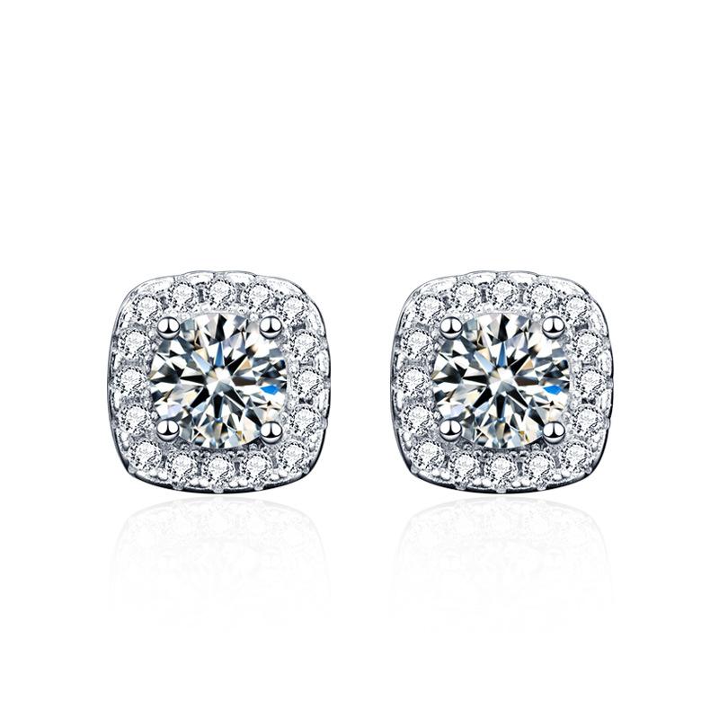 【S-001】925 Sterling Silver Dark Moissanite Classic Jewelry Set (Ring Size Remark)