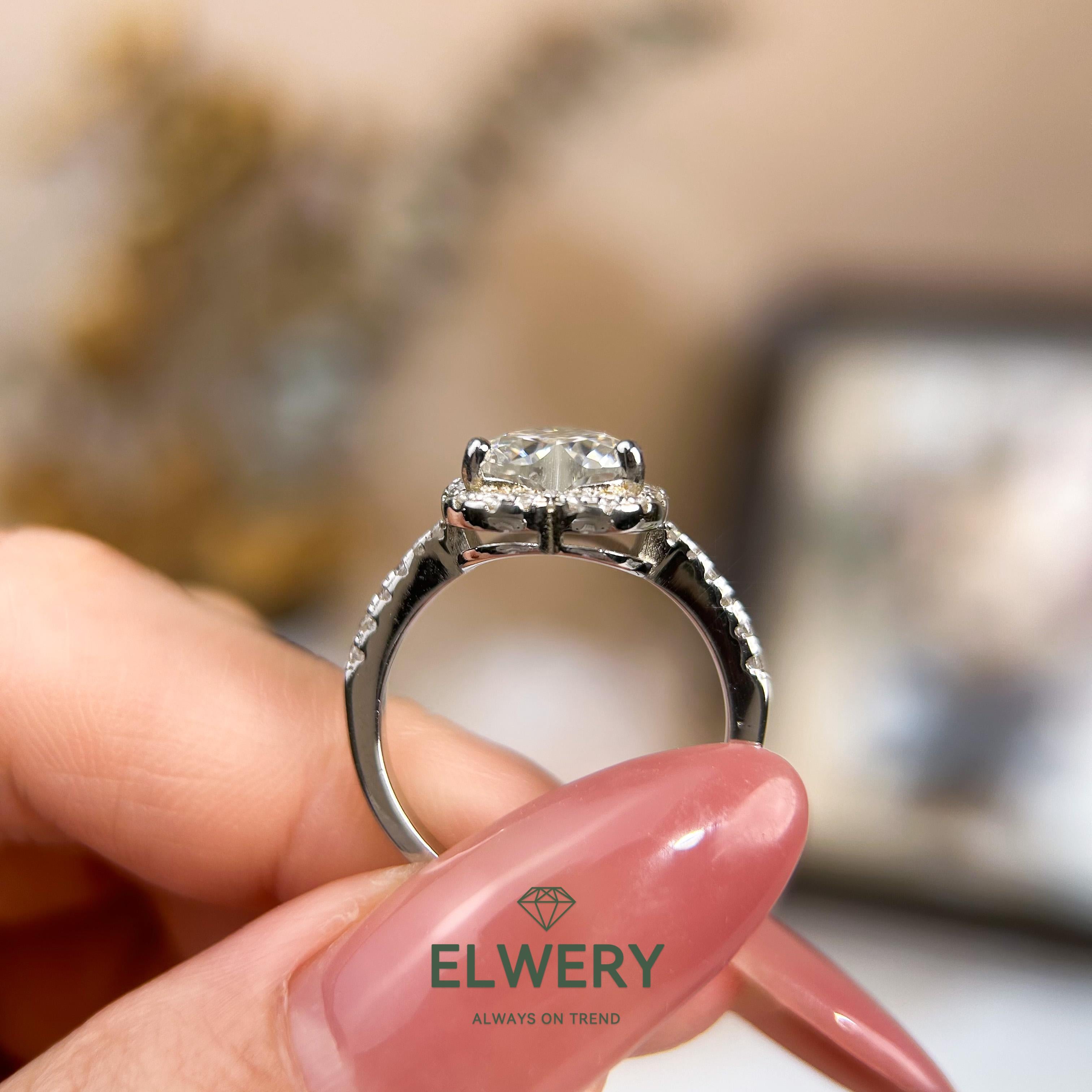 Fiery Love】Synthetic Moissanite Rings Jewelry