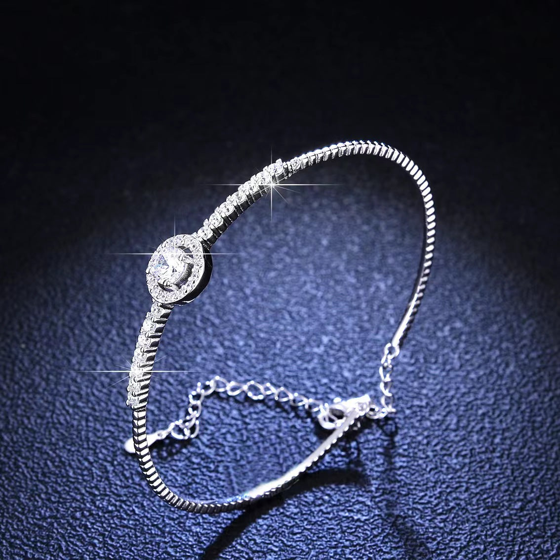 【BM-103】925 Sterling Silver Moissanite Bracelet