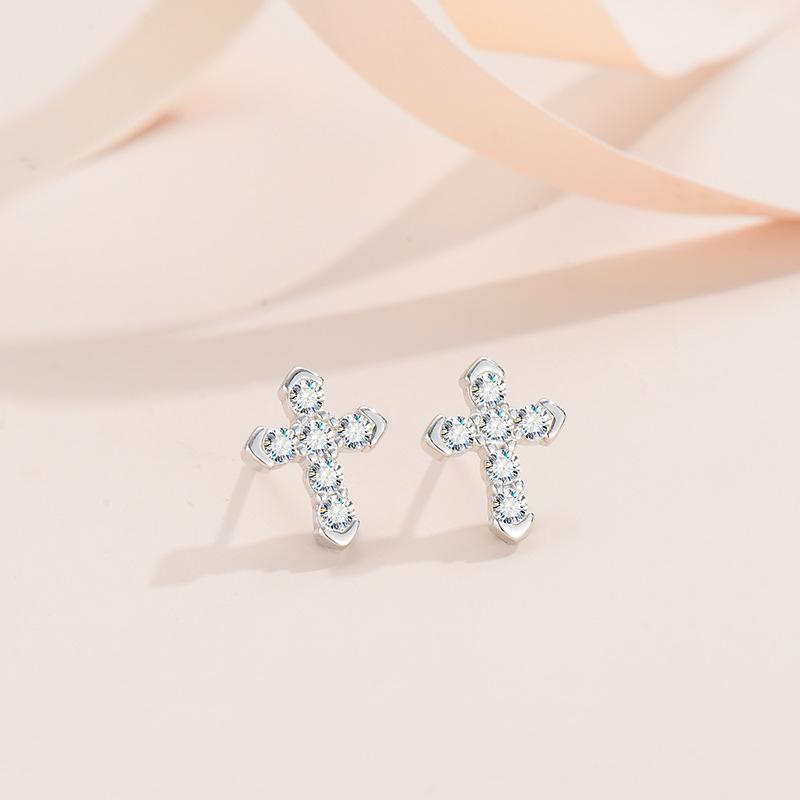 【E-112】925 Sterling Silver Moissanite Earrings