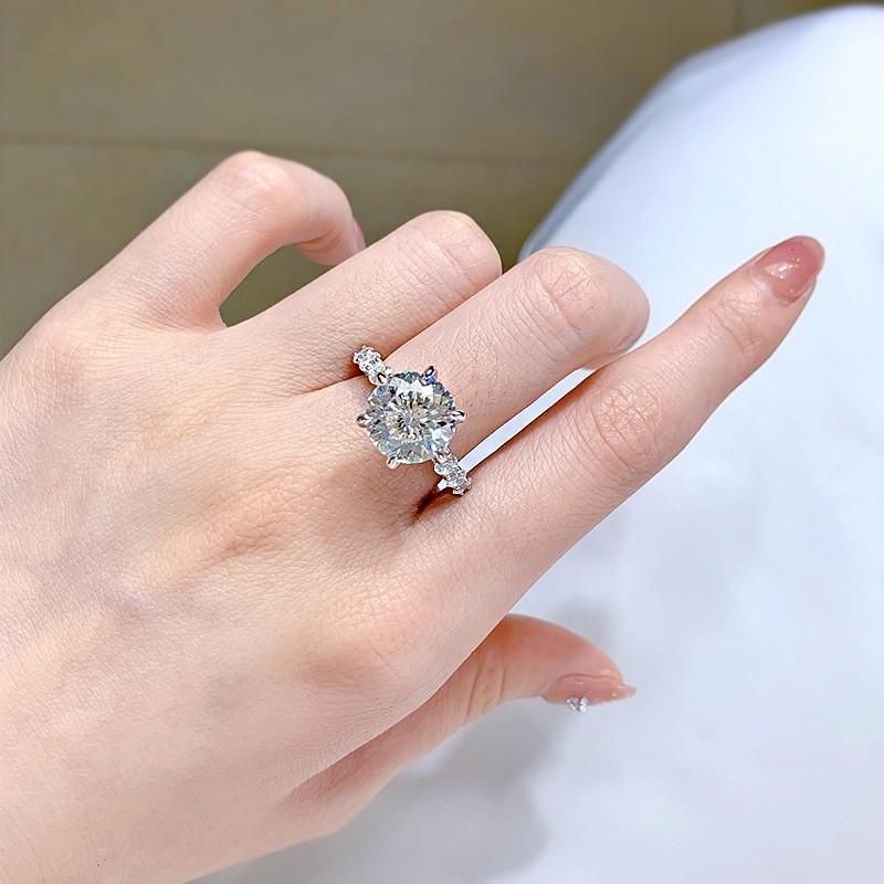 【R-272】925 Sterling Silver Moissanite rings