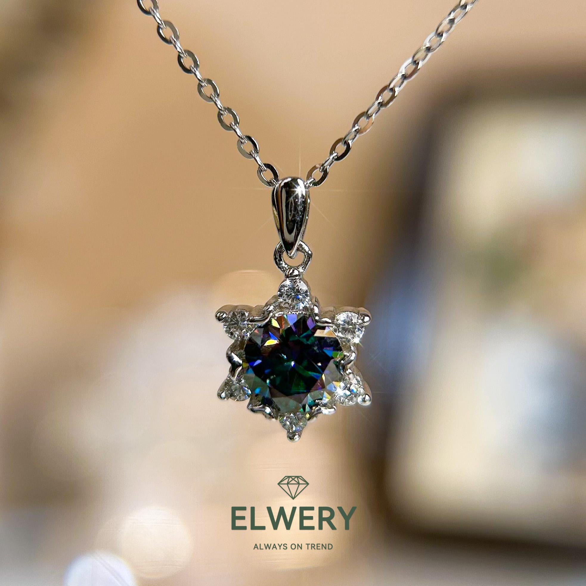 Star】Synthetic Moissanite Necklace Jewelry