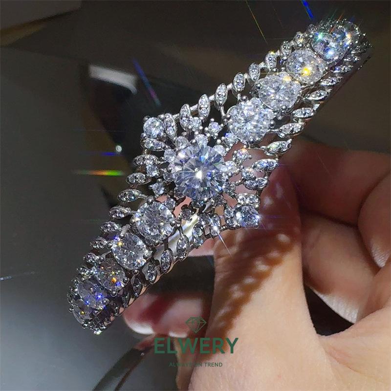 Bright Night】Synthetic Moissanite Bracelet Set in 925 Sterling Silver