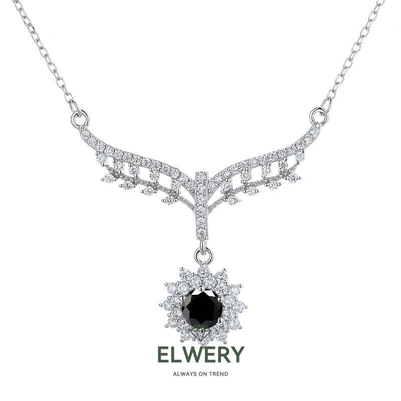 Angel Wings】Synthetic Moissanite Necklace Jewelry