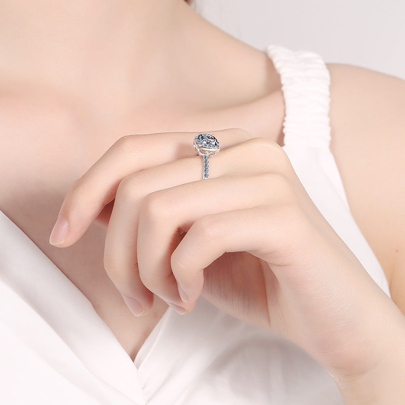 【R-001】925 Sterling Silver Moissanite rings