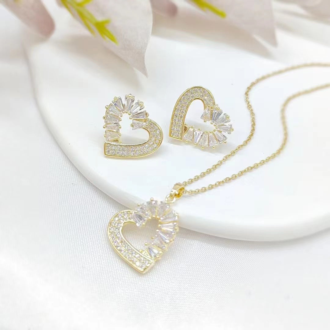 【S-371】LIMITED EDITION Plated 14k Gold JEWELRY SET