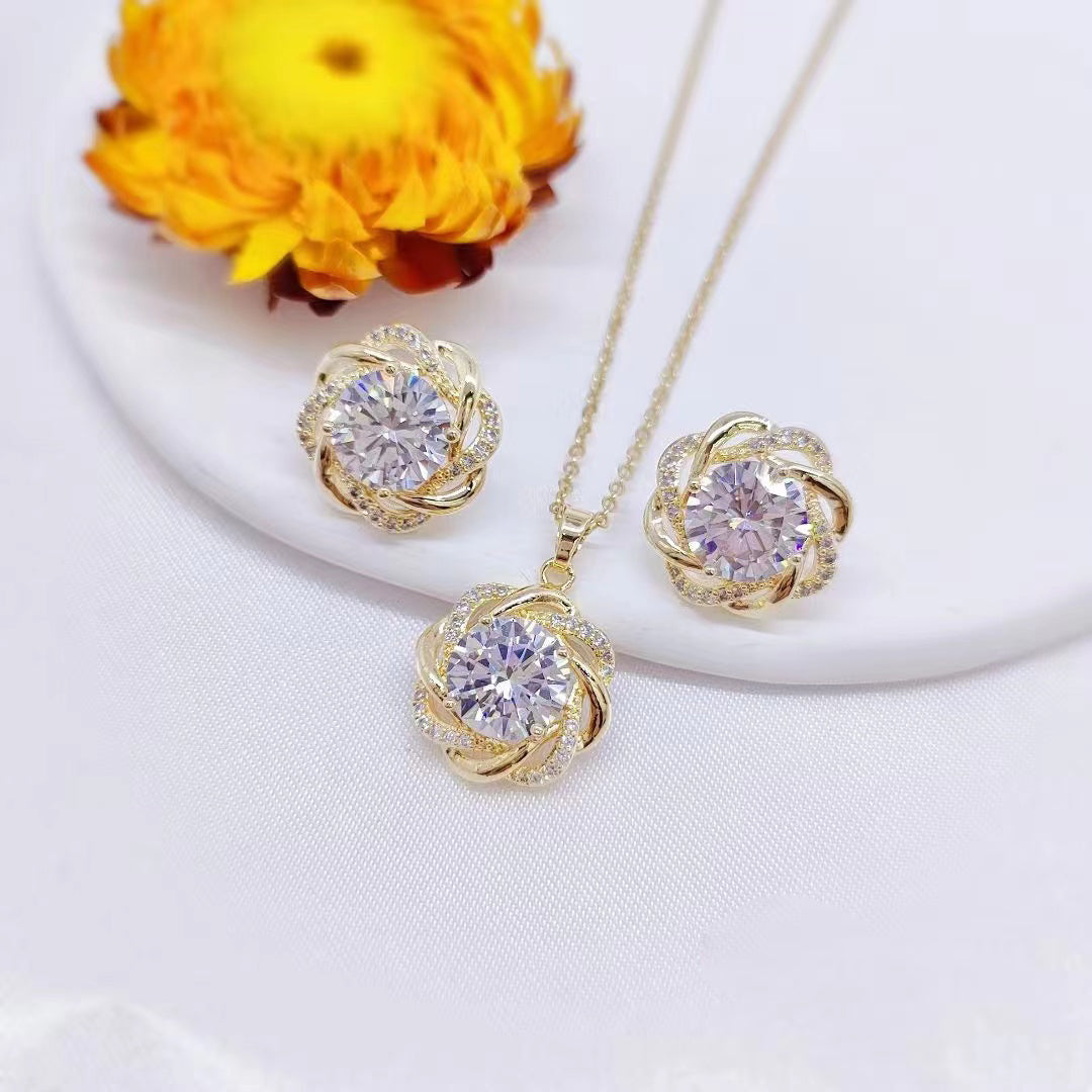 【S-TLR412】LIMITED EDITION Plated 14k Gold JEWELRY SET