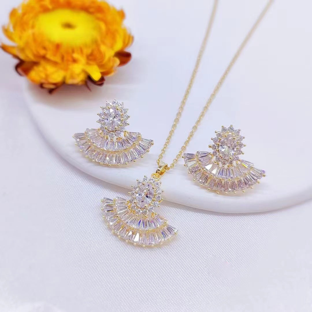 【S-TLR414】LIMITED EDITION Plated 14k Gold JEWELRY SET