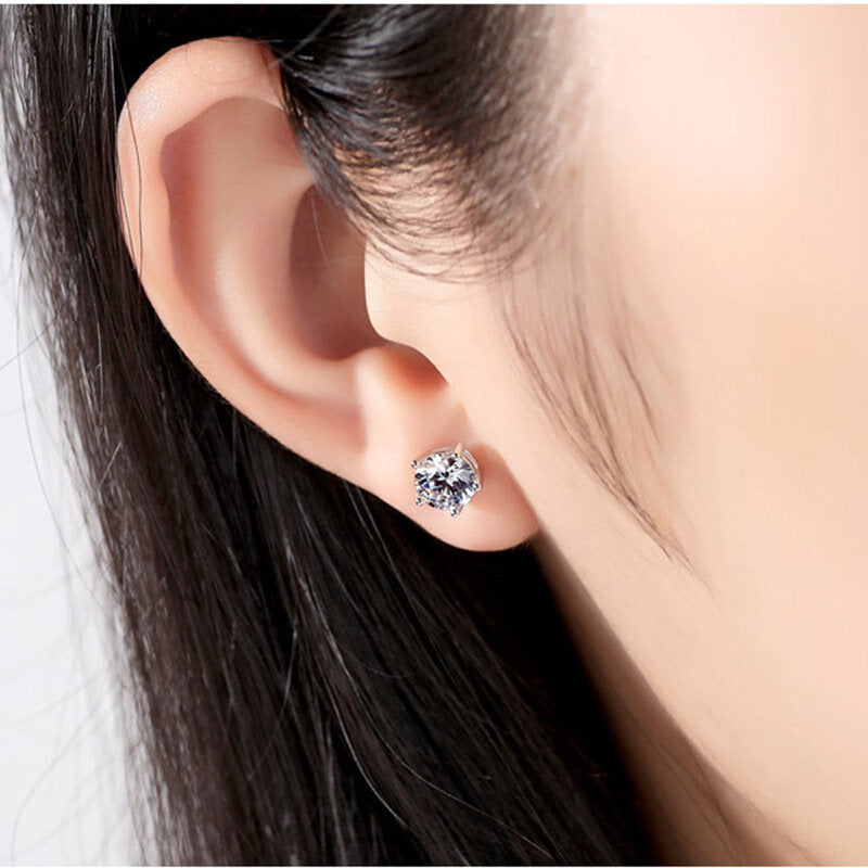 【E-010】925 Sterling Silver Moissanite earrings