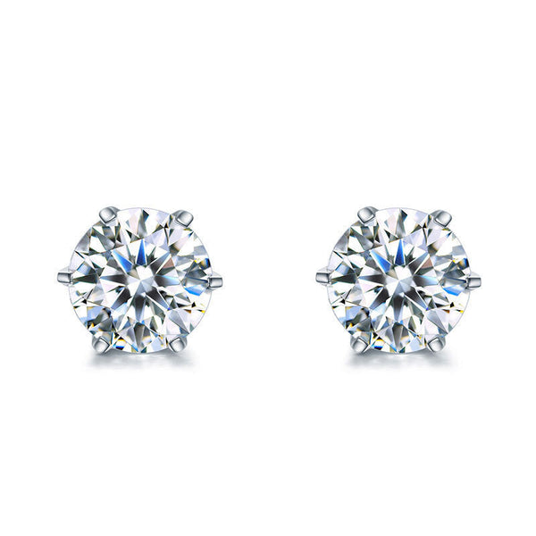 【E-010】925 Sterling Silver Moissanite earrings