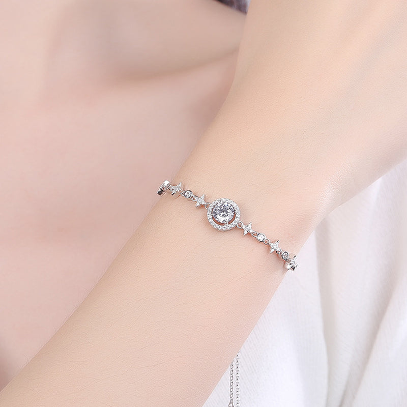 【BM-101】925 Sterling Silver Moissanite Bracelet