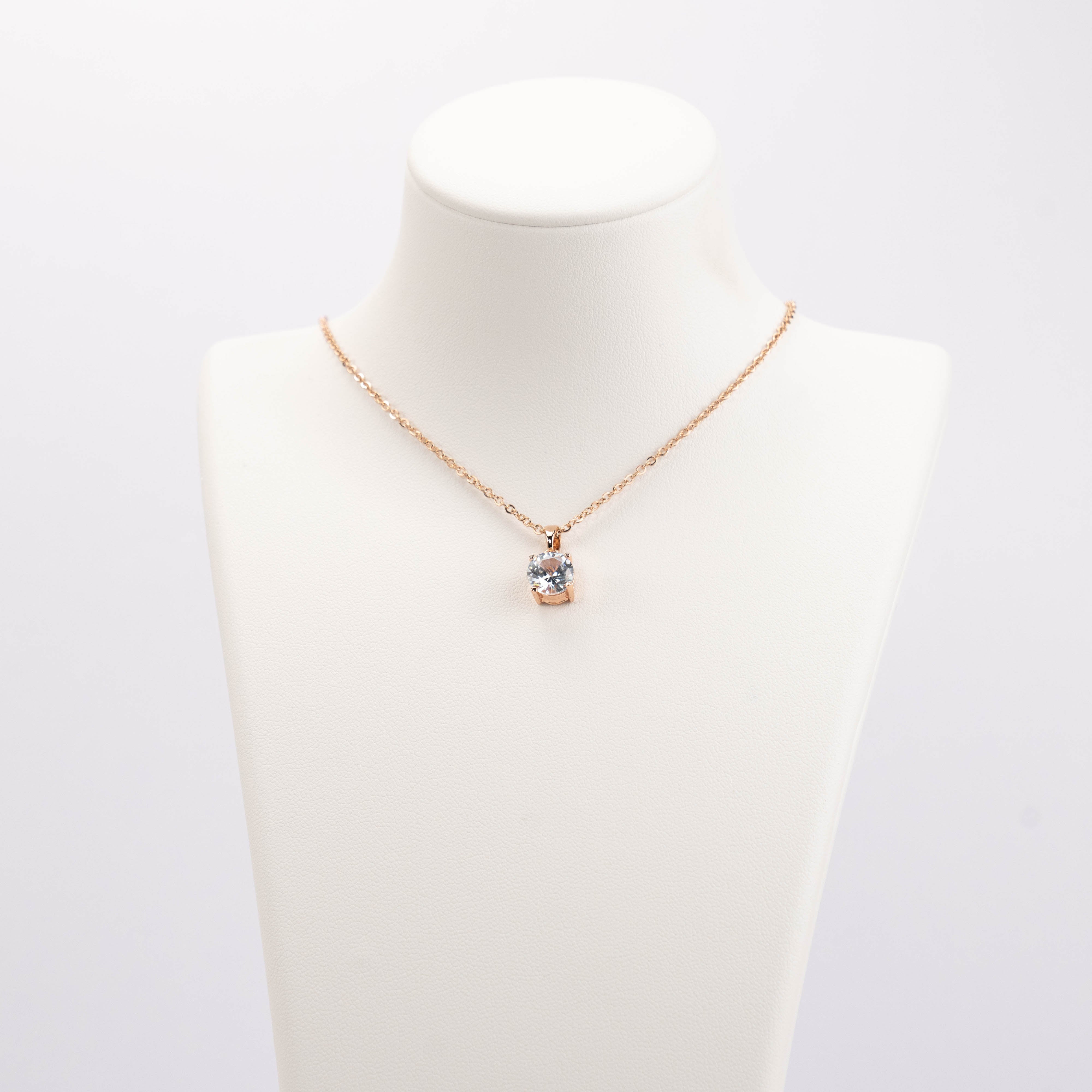 【N-X06】Plated 14k Gold Zircon necklace