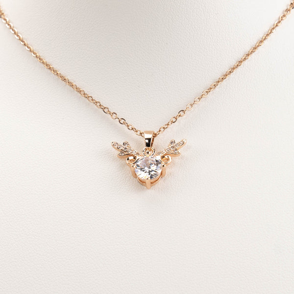 【N-X09】Plated 14k Gold Zircon necklace