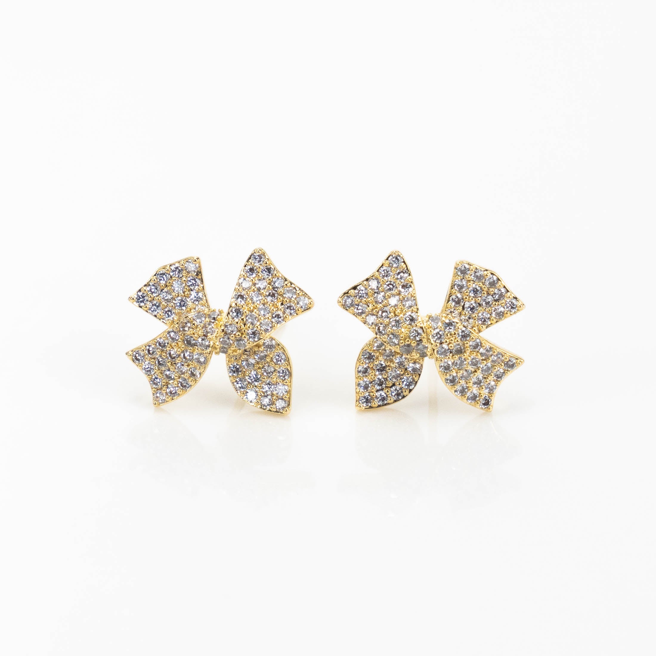 【E-EHR264】Plated 14k Gold Zircon earrings