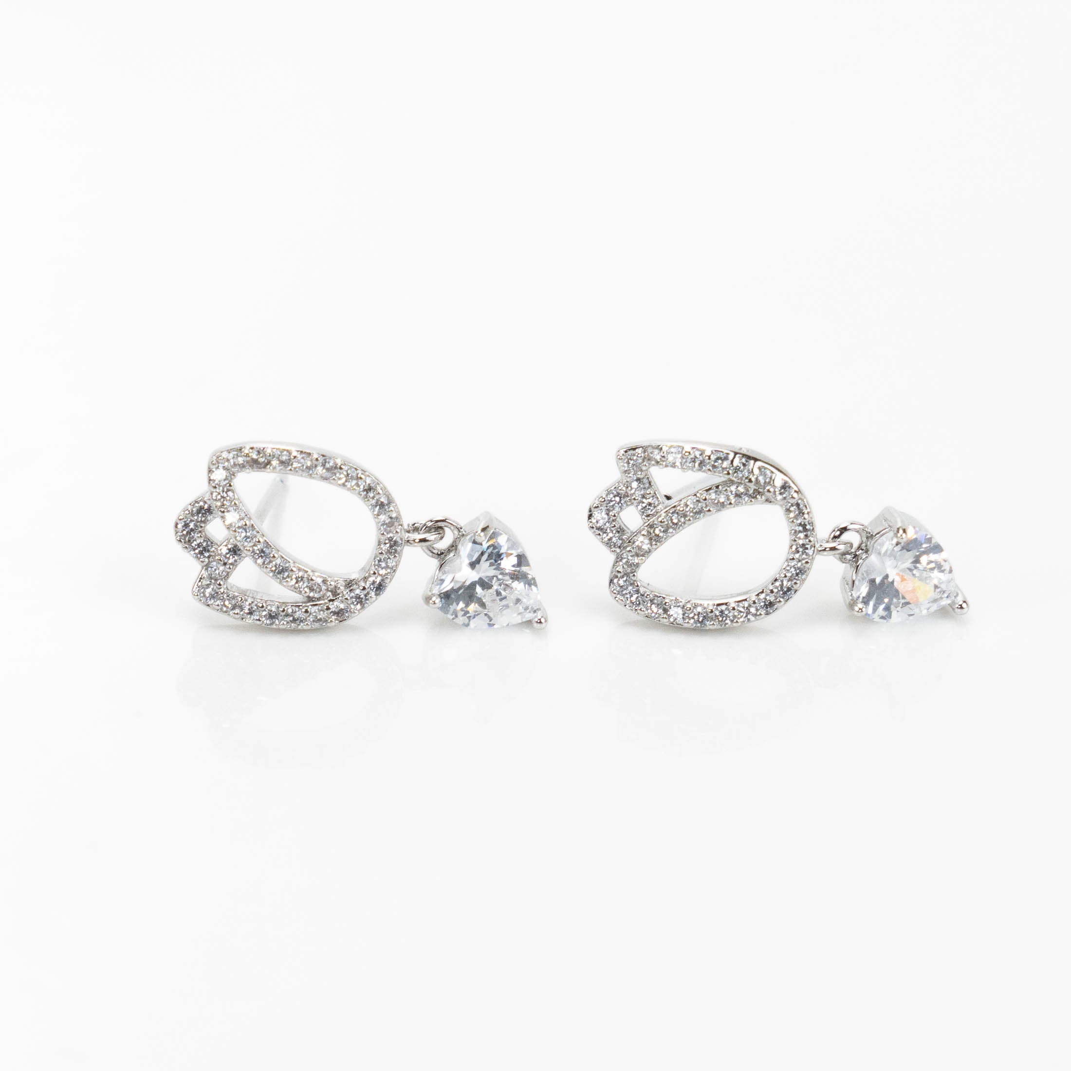 【E-EHR140】Plated 14k Gold Zircon earrings