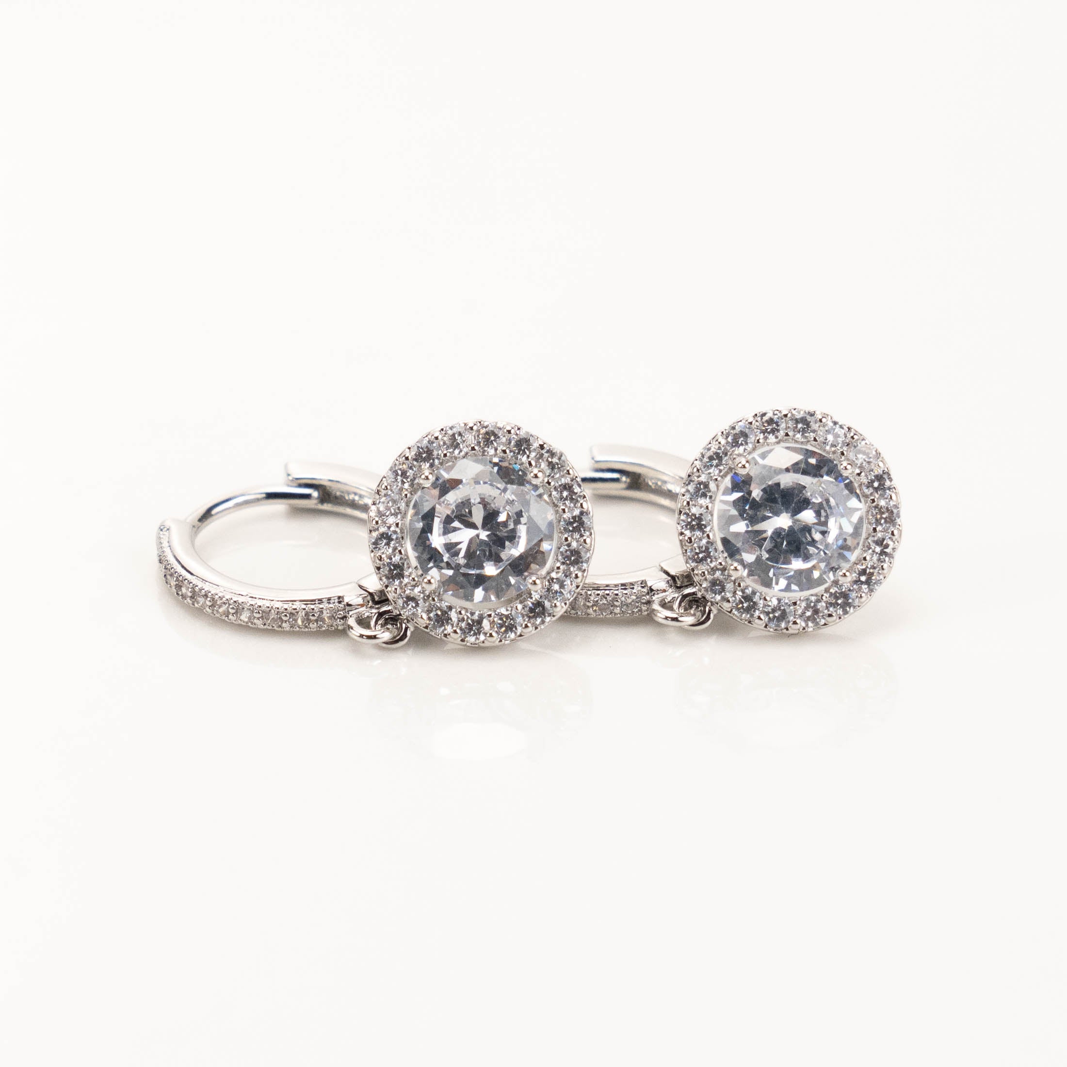 【E-EHR023】Plated 14k Gold Zircon earrings