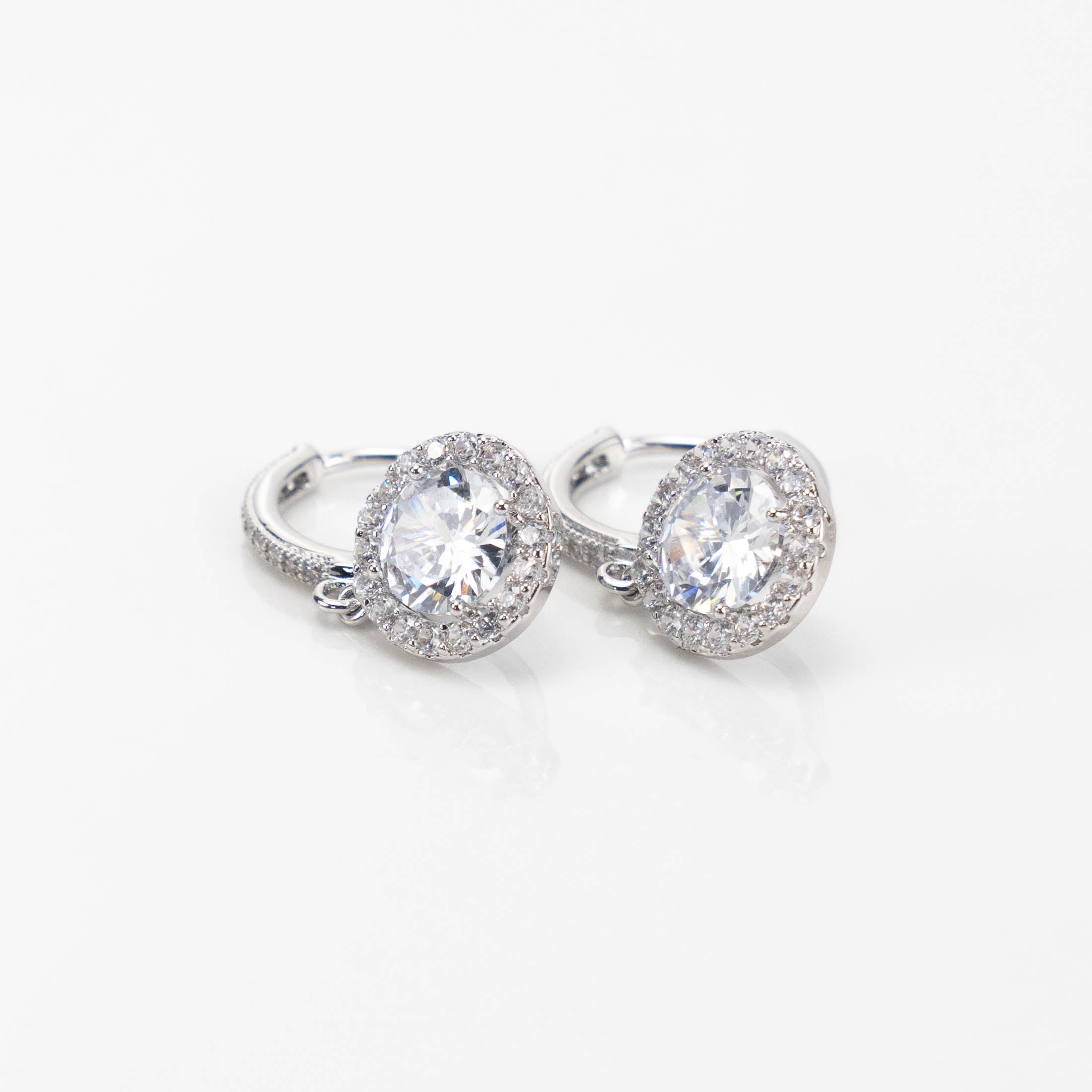 【E-EHR023】Plated 14k Gold Zircon earrings