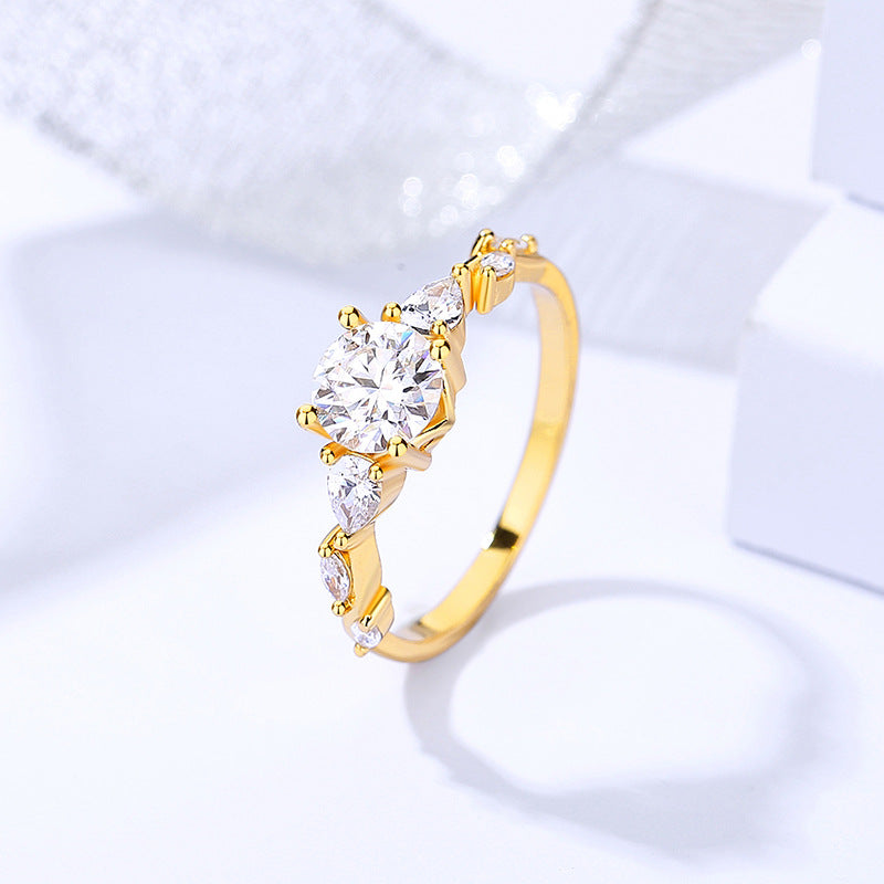 【R-1147】925 Sterling Silver Moissanite rings